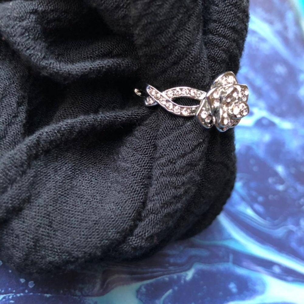 SOLD. & SS925 RHINESTONE DIAMOND ROSE - Picture 3 of 5